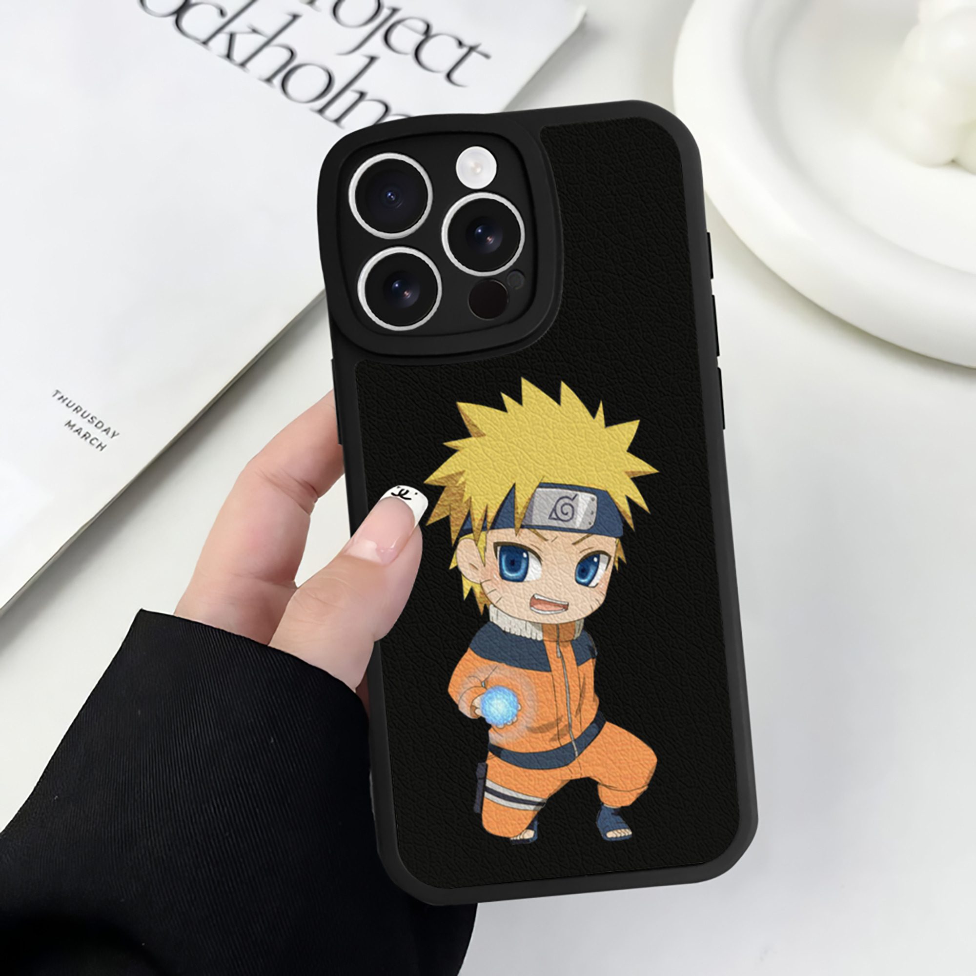 （画像用） NARUTO -ナルト- うずまき ナルト Uzumaki Naruto 【iPhone 16シリーズ対応】シリコンスマホケース（レザー調） 材質：シリコン